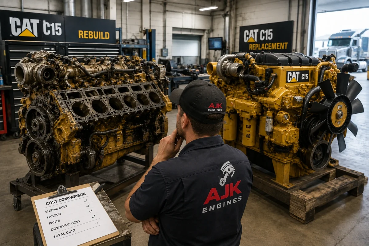 CAT C15 Rebuild vs Replacement | Downtime Cost Guide
