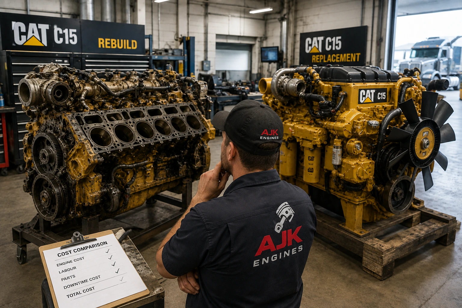 CAT C15 Rebuild vs Replacement | Downtime Cost Guide
